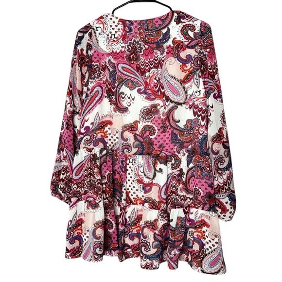 |NWT| MELLODAY Paisley Tiered Long Sleeve Tunic - Picture 7 of 7